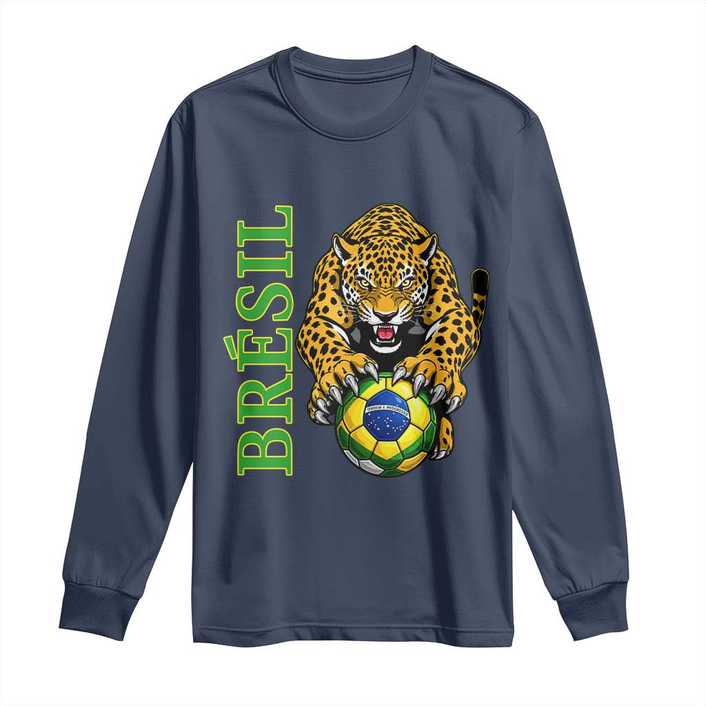 Brazil Soccer Jaguar Long Sleeve Shirt Football Supporter Gift