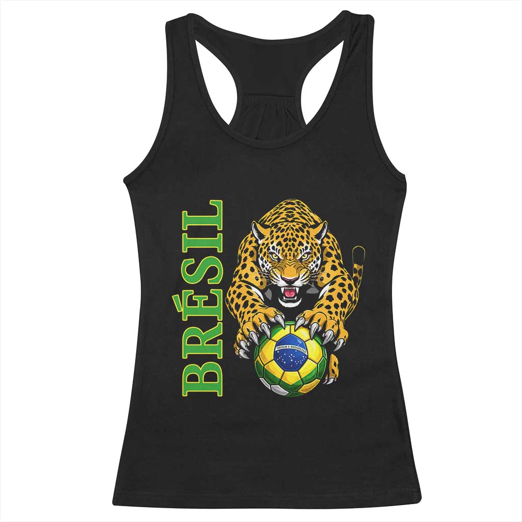 Brazil Soccer Jaguar Racerback Tank Top Football Supporter Gift