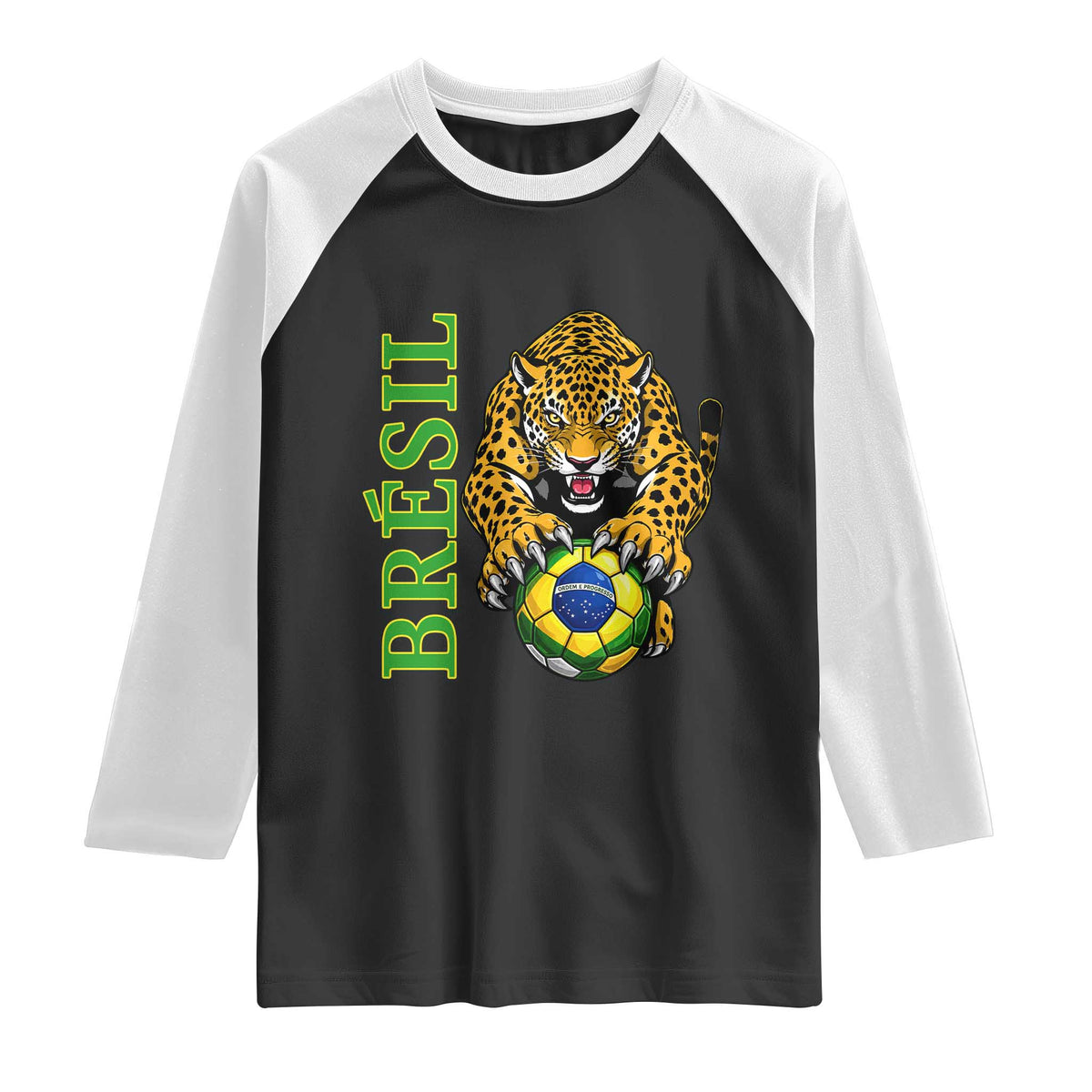 Brazil Soccer Jaguar Raglan Shirt Football Supporter Gift