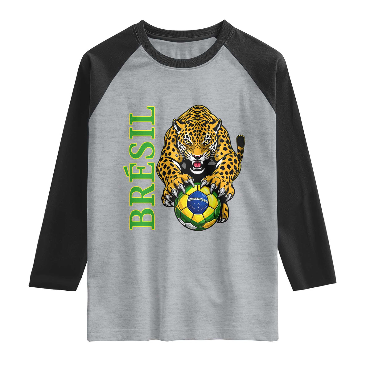 Brazil Soccer Jaguar Raglan Shirt Football Supporter Gift
