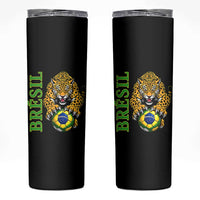 Brazil Soccer Jaguar Skinny Tumbler Football Supporter Gift