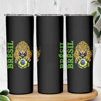 Brazil Soccer Jaguar Skinny Tumbler Football Supporter Gift