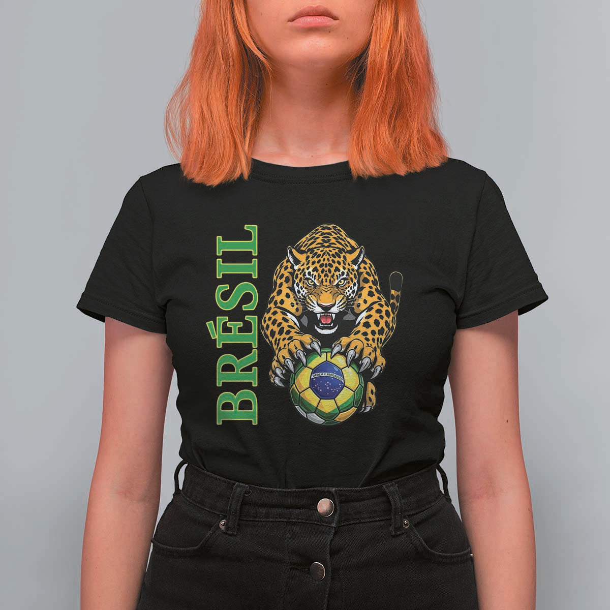 Brazil Soccer Jaguar T Shirt For Women Football Supporter Gift