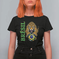 Brazil Soccer Jaguar T Shirt For Women Football Supporter Gift