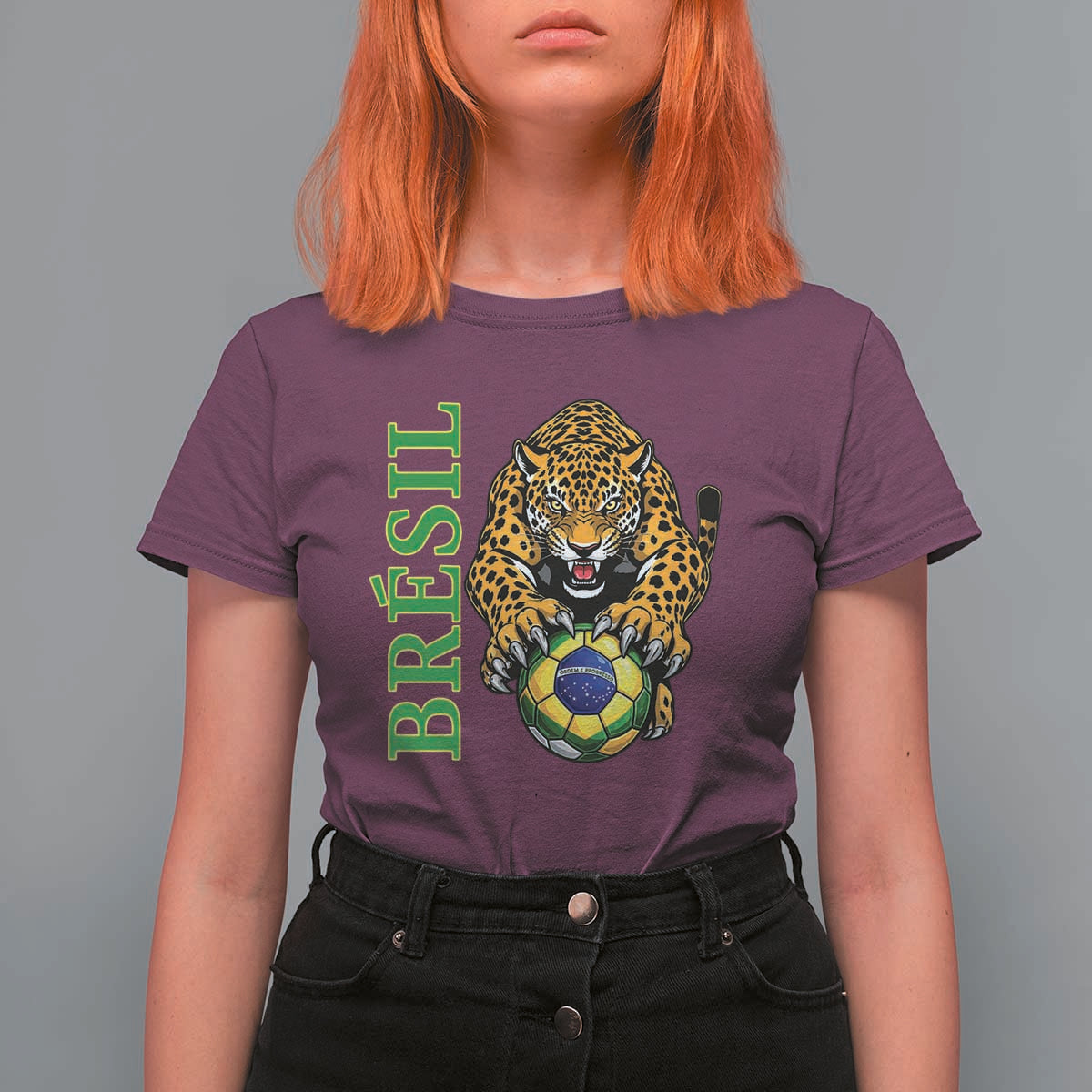 Brazil Soccer Jaguar T Shirt For Women Football Supporter Gift