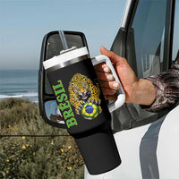 Brazil Soccer Jaguar Tumbler With Handle Football Supporter Gift