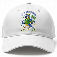 Off To Watch Futebol Baseball Cap Funny Brazil Macaw Soccer Fan
