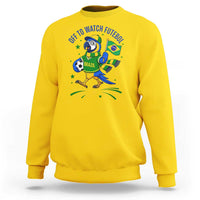 Off To Watch Futebol Sweatshirt Funny Brazil Macaw Soccer Fan