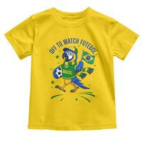 Off To Watch Futebol Toddler T Shirt Funny Brazil Macaw Soccer Fan
