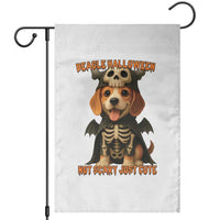 Beagle Halloween Skeleton Garden Flag Not Scary Just Cute Dog Lover - Wonder Print Shop