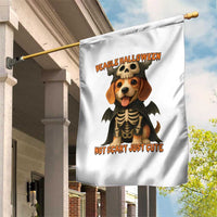Beagle Halloween Skeleton Garden Flag Not Scary Just Cute Dog Lover - Wonder Print Shop