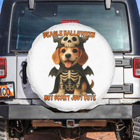 Beagle Halloween Skeleton Spare Tire Cover Not Scary Just Cute Dog Lover - Wonder Print Shop