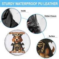 Beagle Halloween Skeleton Spare Tire Cover Not Scary Just Cute Dog Lover - Wonder Print Shop