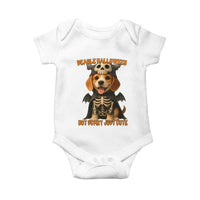 Beagle Halloween Skeleton Baby Onesie Not Scary Just Cute Dog Lover - Wonder Print Shop
