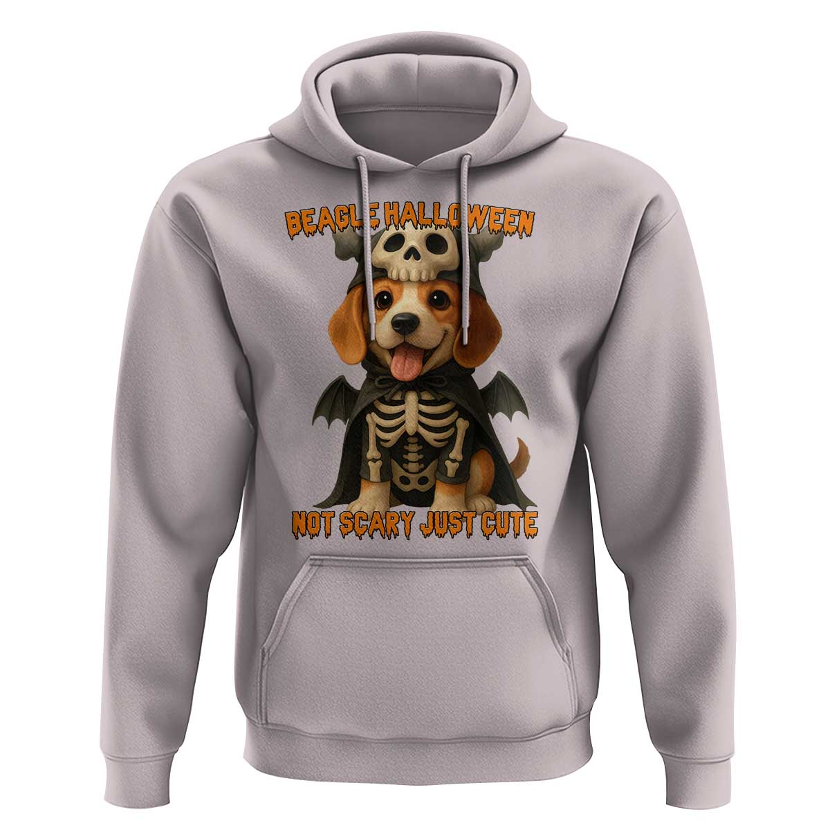 Beagle Halloween Skeleton Hoodie Not Scary Just Cute Dog Lover - Wonder Print Shop