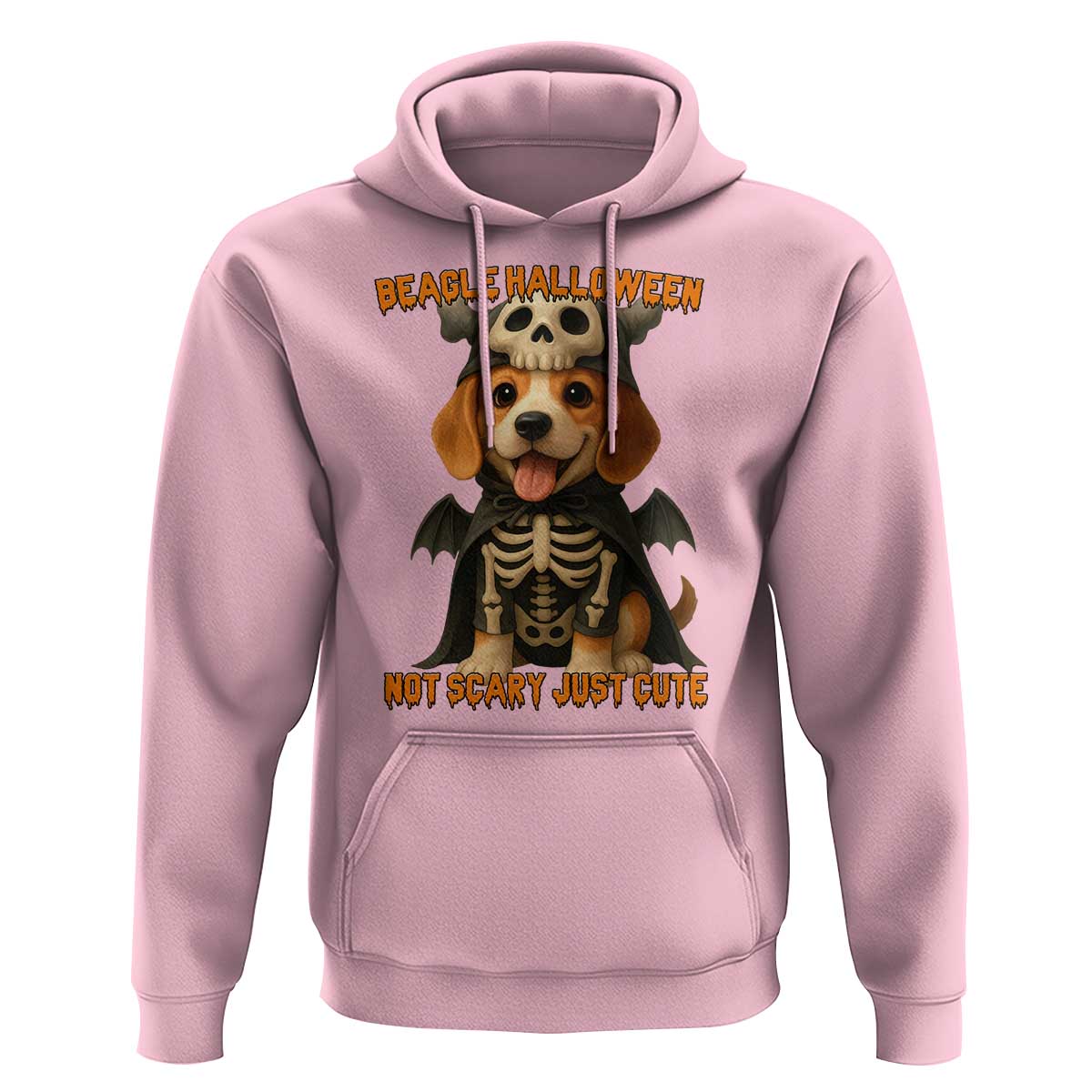 Beagle Halloween Skeleton Hoodie Not Scary Just Cute Dog Lover - Wonder Print Shop