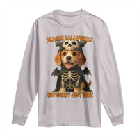 Beagle Halloween Skeleton Long Sleeve Shirt Not Scary Just Cute Dog Lover - Wonder Print Shop