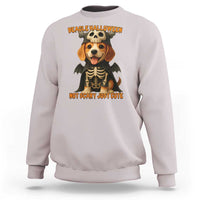 Beagle Halloween Skeleton Sweatshirt Not Scary Just Cute Dog Lover - Wonder Print Shop