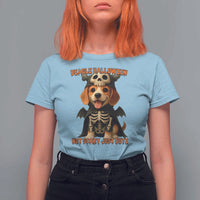 Beagle Halloween Skeleton T Shirt For Women Not Scary Just Cute Dog Lover - Wonder Print Shop