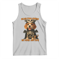 Beagle Halloween Skeleton Tank Top Not Scary Just Cute Dog Lover - Wonder Print Shop