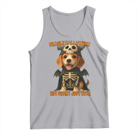 Beagle Halloween Skeleton Tank Top Not Scary Just Cute Dog Lover - Wonder Print Shop