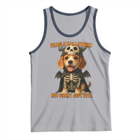 Beagle Halloween Skeleton Tank Top Not Scary Just Cute Dog Lover - Wonder Print Shop
