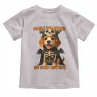 Beagle Halloween Skeleton Toddler T Shirt Not Scary Just Cute Dog Lover - Wonder Print Shop
