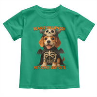 Beagle Halloween Skeleton Toddler T Shirt Not Scary Just Cute Dog Lover - Wonder Print Shop