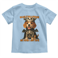 Beagle Halloween Skeleton Toddler T Shirt Not Scary Just Cute Dog Lover - Wonder Print Shop