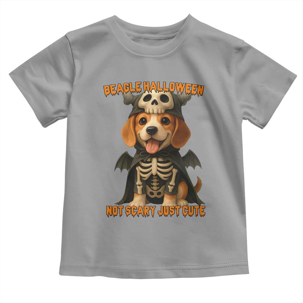 Beagle Halloween Skeleton Toddler T Shirt Not Scary Just Cute Dog Lover - Wonder Print Shop