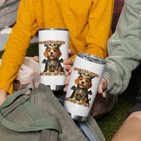 Beagle Halloween Skeleton Tumbler Cup Not Scary Just Cute Dog Lover