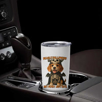 Beagle Halloween Skeleton Tumbler Cup Not Scary Just Cute Dog Lover