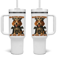 Beagle Halloween Skeleton Tumbler With Handle Not Scary Just Cute Dog Lover