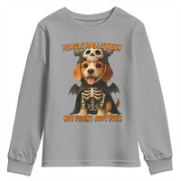 Beagle Halloween Skeleton Youth Sweatshirt Not Scary Just Cute Dog Lover - Wonder Print Shop