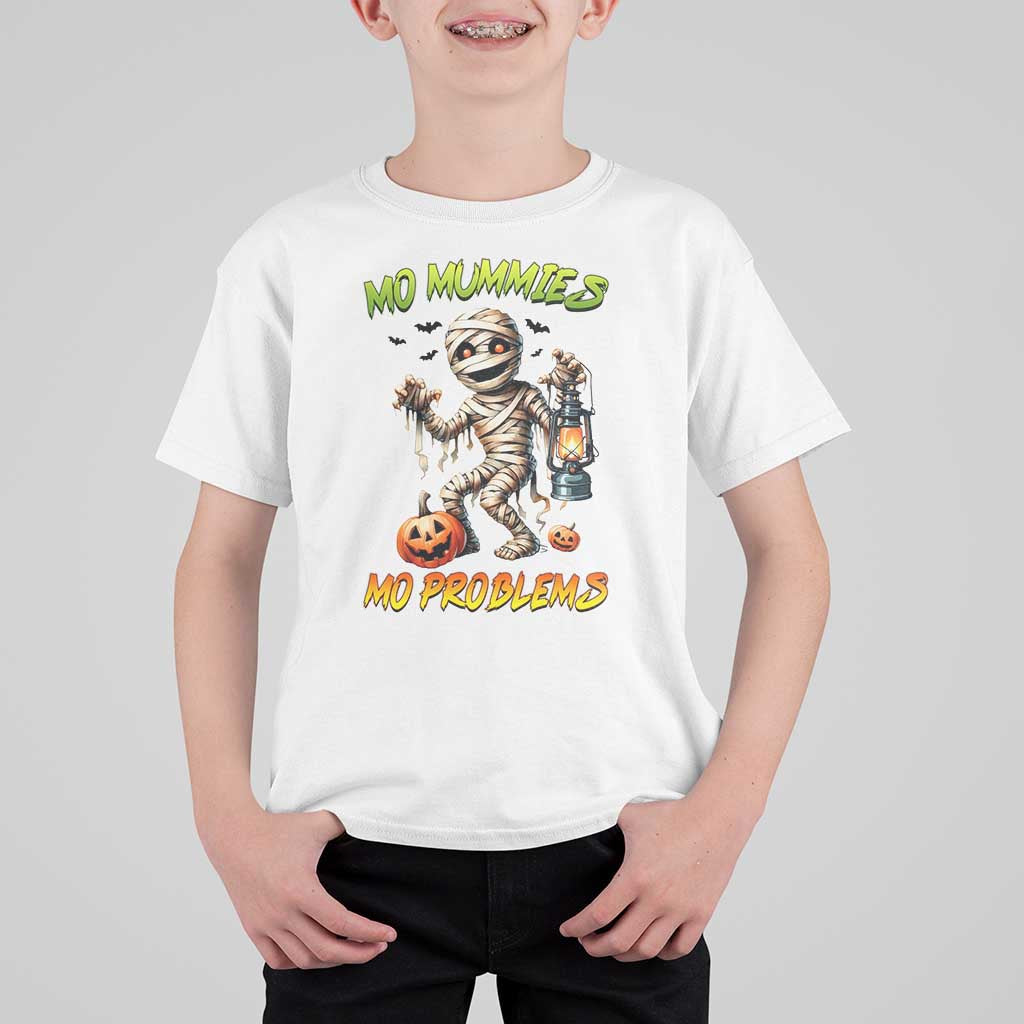 Halloween Mummy T Shirt For Kid Funny Mo Mummies Mo Problems - Wonder Print Shop