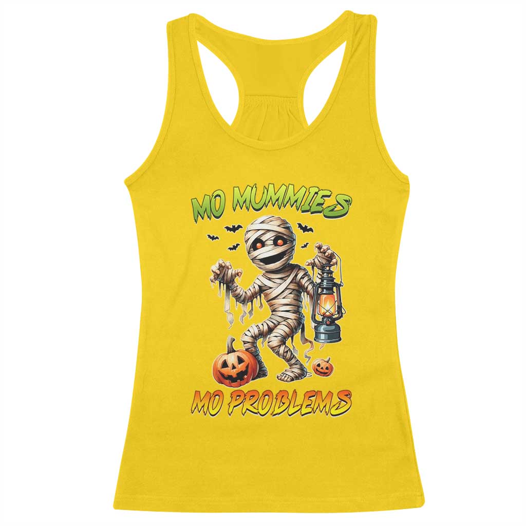 Halloween Mummy Racerback Tank Top Funny Mo Mummies Mo Problems - Wonder Print Shop