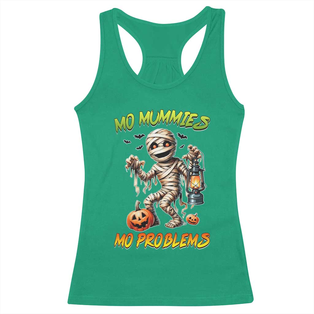 Halloween Mummy Racerback Tank Top Funny Mo Mummies Mo Problems - Wonder Print Shop