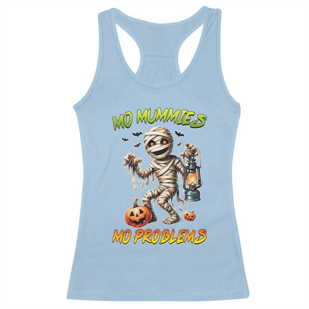 Halloween Mummy Racerback Tank Top Funny Mo Mummies Mo Problems - Wonder Print Shop