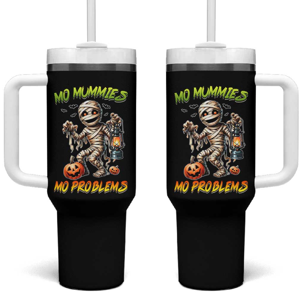 Halloween Mummy Tumbler With Handle Funny Mo Mummies Mo Problems