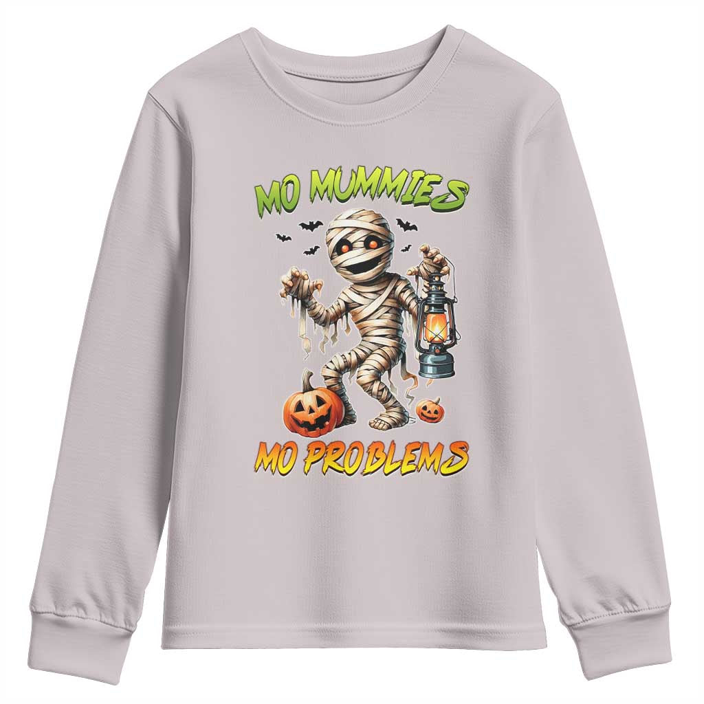 Halloween Mummy Youth Sweatshirt Funny Mo Mummies Mo Problems - Wonder Print Shop