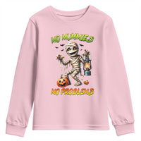 Halloween Mummy Youth Sweatshirt Funny Mo Mummies Mo Problems - Wonder Print Shop