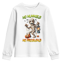 Halloween Mummy Youth Sweatshirt Funny Mo Mummies Mo Problems - Wonder Print Shop