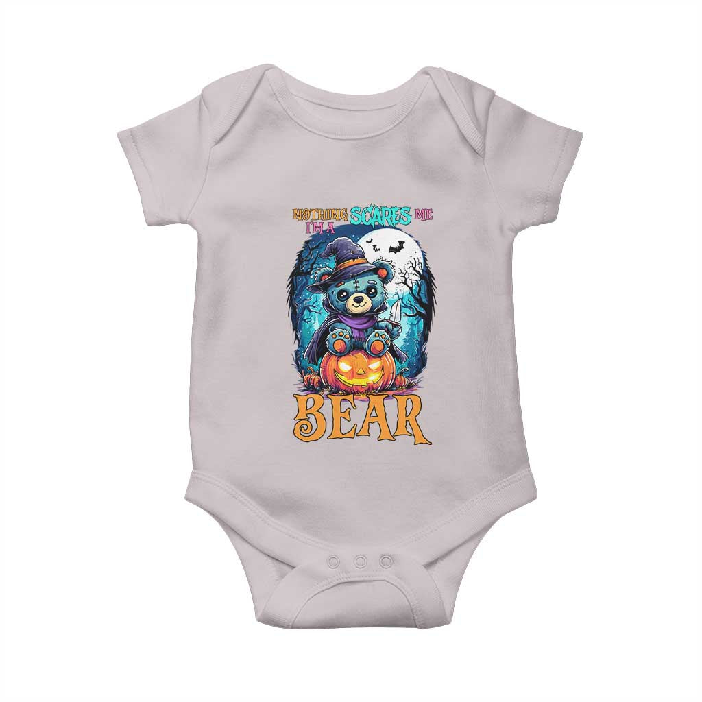 Halloween Killer Witch Teddy Bear Baby Onesie Nothing Scares Me - Wonder Print Shop