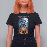 Halloween Killer Witch Teddy Bear T Shirt For Women Nothing Scares Me - Wonder Print Shop