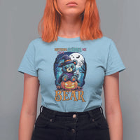 Halloween Killer Witch Teddy Bear T Shirt For Women Nothing Scares Me - Wonder Print Shop