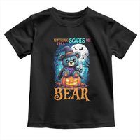 Halloween Killer Witch Teddy Bear Toddler T Shirt Nothing Scares Me - Wonder Print Shop