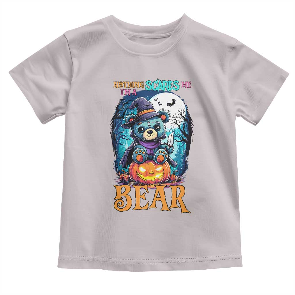 Halloween Killer Witch Teddy Bear Toddler T Shirt Nothing Scares Me - Wonder Print Shop