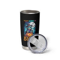 Halloween Killer Witch Teddy Bear Tumbler Cup Nothing Scares Me