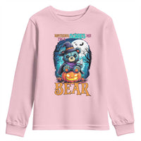 Halloween Killer Witch Teddy Bear Youth Sweatshirt Nothing Scares Me - Wonder Print Shop