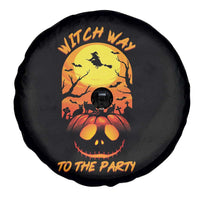Halloween Witch Way To The Party Spare Tire Cover Black Cat Pumpkin - Wonder Print Shop